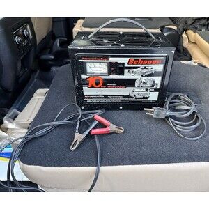 Vintage SCHAUER 10 Amp Battery Charger Model C7612 6 & 12 Volt Work's Perfectly!
